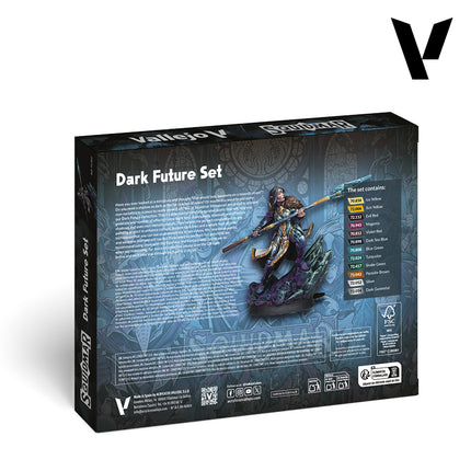 72202 Dark Future Set by Squidmar Miniatures - 12 Colors + Figure