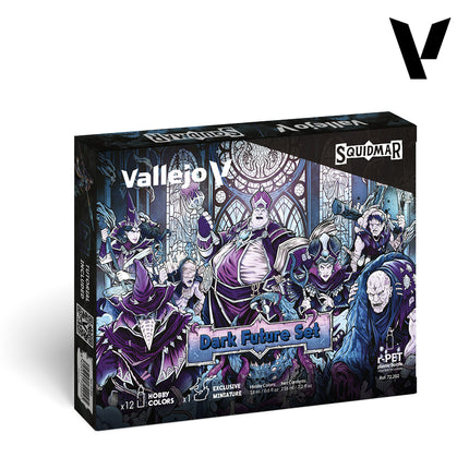 72202 Dark Future Set by Squidmar Miniatures - 12 Colors + Figure