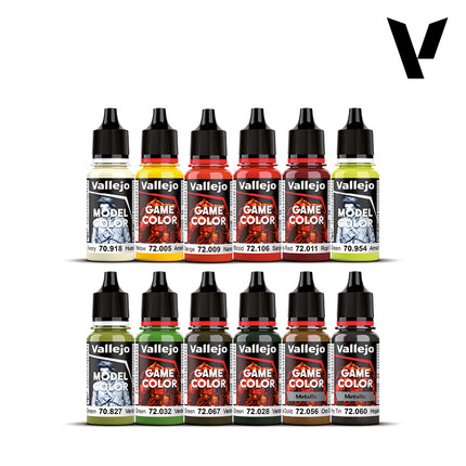 72203 Fantasy Paint Set by Squidmar Miniatures - 12 Colors + Figure